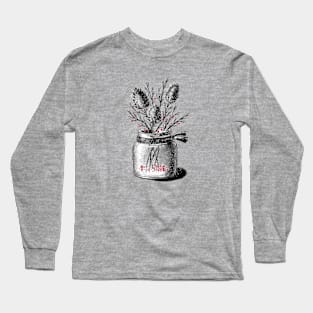 Winter still life with pine cones and branches, very elegant and atmospheric Long Sleeve T-Shirt